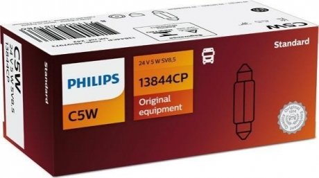 Автолампа Philips 24V 5W SV8,5 T10,5x38 13844 CP