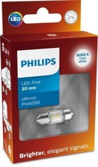 24844CU60X1 (PHILIPS) Festoon 30mm LED Ultinon Pro6000 24V 24844CU60X1