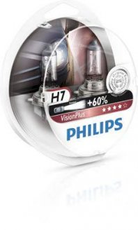 Набор ламп H7 VisionPlus 12V PX26d PHILIPS 39938728 (фото 1)