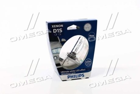 Лампа ксенонова D1S 85V 35W P32d-3 WhiteVision gen2 5000K (пр-во Philips) 85415 WHV2 S1