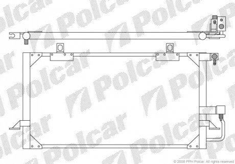 Радиатор кондиционера Polcar 1308K8C1 (фото 1)