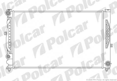 Радіатор охолоджування двигуна, VW Passat, Audi A6 2.4-2,8 Polcar 132408A5 (фото 1)