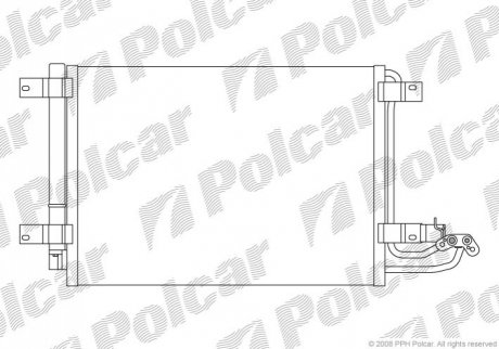 Радіатор кондиціонера Polcar 1331K8C1S (фото 1)