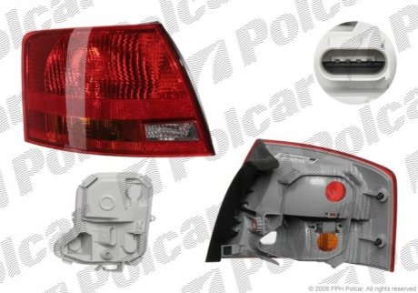 Задний фонарь Audi: A4 (2004-2008) Polcar 1335872X (фото 1)