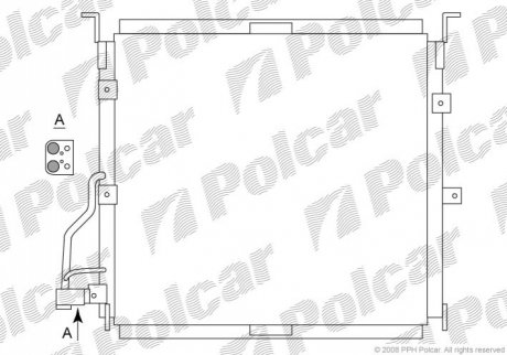 Радиатор кондиционера Polcar 2007K8C5 (фото 1)