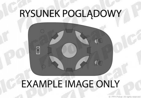 Вкладиш дзеркала зовнішнього Polcar 2042555E (фото 1)