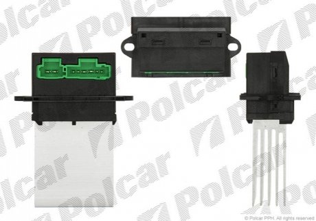 Перемикач вентилятора салону (резистор, Автоматичне кондиціонування) Citroen C5/Peugeot 607/Renault Scenic Polcar 2315KST-3 (фото 1)