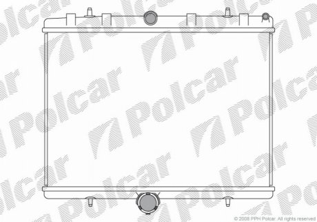 Радіатор охолоджування Citroen Jumpy/Peugeot Expert 2.0Hdi 03- Polcar 239708A1 (фото 1)