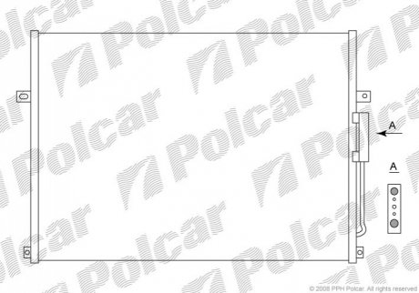 Радіатор кондиціонера Polcar 2406K8C1 (фото 1)