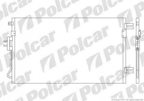 Радіатор кондиціонера Polcar 2421K8C1 (фото 1)