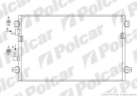 Радиатор кондиционера Polcar 2460K8C1 (фото 1)