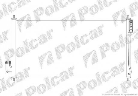 Радіатор кондиціонера Polcar 2748K8C1 (фото 1)
