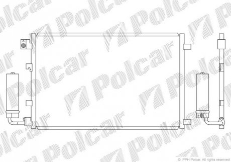 Радіатор кондиціонера Polcar 2759K8C4S (фото 1)