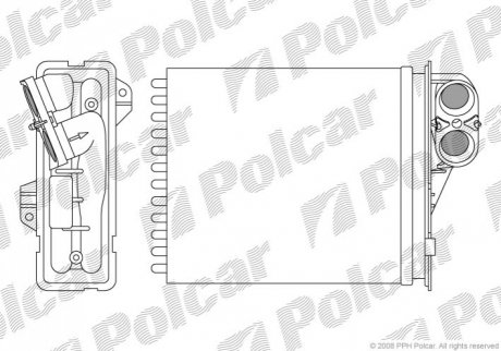 Радіатор пічки Polcar 2800N8-1 (фото 1)