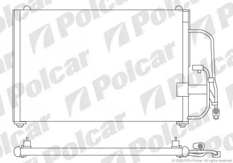 Радіатор кондиціонера Polcar 2912K8C1 (фото 1)