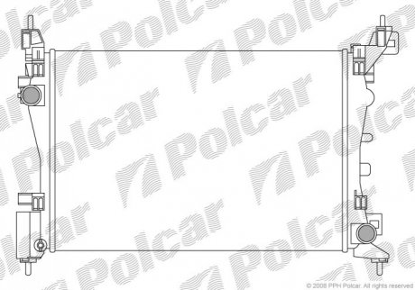 Радіатор охолоджування Fiat Grande Punto 1.2-1.4 05- Polcar 302408-3 (фото 1)