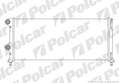 Радиатор Fiat Doblo 1.9JTD 05/01- (+AC) Polcar 304008A5 (фото 1)