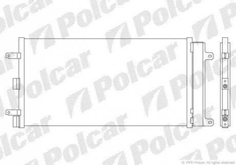 Радіатор кондиціонера Polcar 3041K8C1 (фото 1)