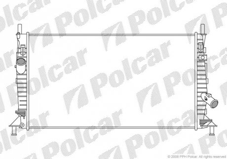 Радіатор охолоджування Ford Focus C-Max 2.0TDCi 03- Polcar 320208-2 (фото 1)