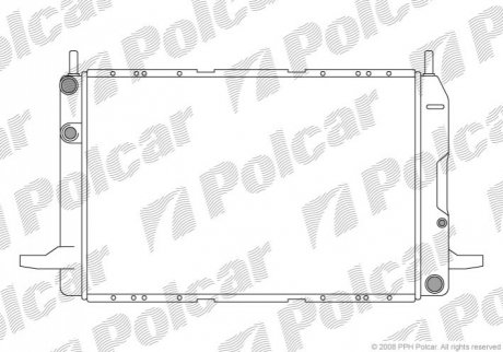 Радіатор охолоджування Ford Scorpio 1.8/2.0 04.85-09.94 Polcar 322308A4 (фото 1)