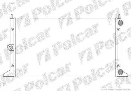 Радіатор основний VW Sharan 1.9TDI 96- Polcar 324008A3 (фото 1)