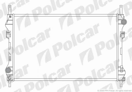 Радиатор охлаждения (-AC) Ford Transit 2,4TDCi 00-06 Polcar 324708A1 (фото 1)
