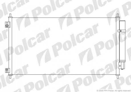Радіатор кондиціонера Polcar 3834K8C1 (фото 1)