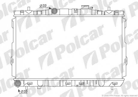 Радіатор двигуна Polcar 4013081X (фото 1)