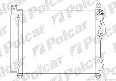 Радіатор кондиціонера Polcar 4106K8C1 (фото 1)
