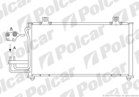 Радиатор кондиционера Polcar 4111K8C2 (фото 1)
