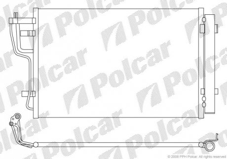 Радіатор кондиціонера Polcar 4114K8C1 (фото 1)