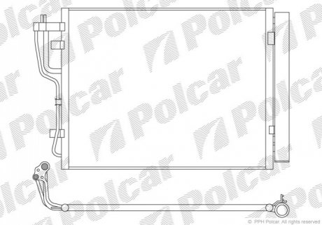 Радиатор кондиционера Polcar 4114K8C2 (фото 1)