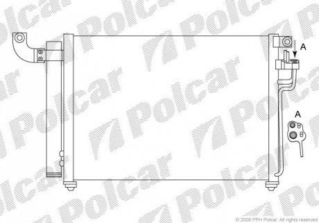 Радиатор кондиционера Polcar 4117K82X (фото 1)