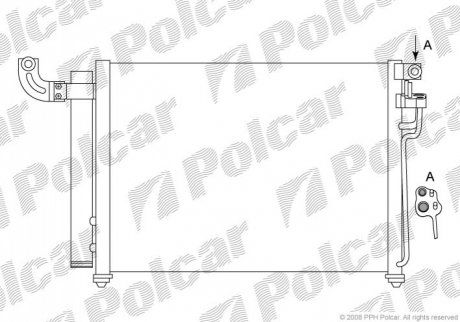 Радіатор кондиціонера Polcar 4117K8C2 (фото 1)