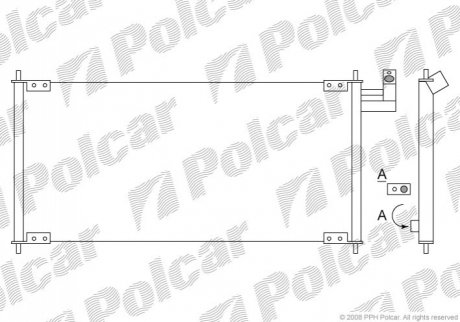 Радиатор кондиционера Polcar 4509K8C1 (фото 1)