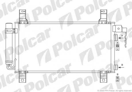 Радиатор кондиционера Polcar 4519K8C1 (фото 1)