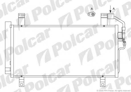 Радіатор кондиціонера Polcar 4519K8C3 (фото 1)