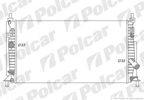 Радиатор основной Mazda 3 1.6-2.0 2009- Polcar 454208-1 (фото 1)