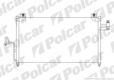 Радіатор кондиціонера Polcar 4555K8C2 (фото 1)