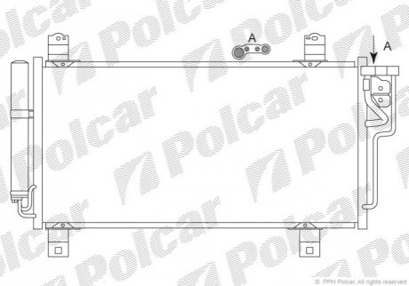 Радіатор кондиціонера Polcar 4560K8C2S (фото 1)