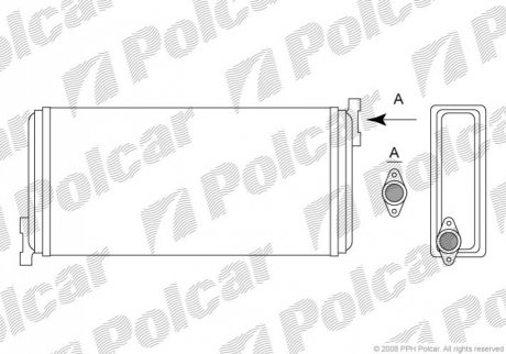 Радиатор печки Polcar 5001N8-1 (фото 1)