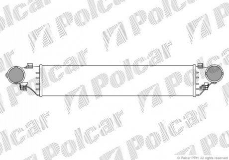 Радіатор інтеркулера MB W202/W203/S203/R171 1.8-2.7D 05.00-02.11 Polcar 5003J8-2 (фото 1)