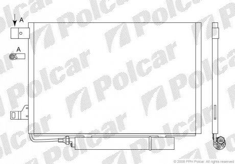 Радіатор кондиціонера Polcar 5006K81X (фото 1)