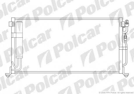 Радиатор кондиционера Polcar 5231K8C2 (фото 1)