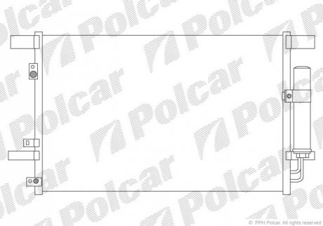 Радиатор кондиционера Polcar 5266K8C1 (фото 1)