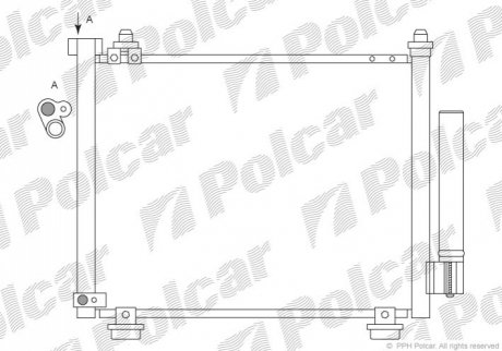 Радиатор кондиционера Polcar 5503K8C2 (фото 1)