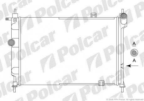 Радіатор охолодження Polcar 550708A3 (фото 1)