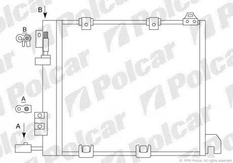 Радиатор кондиционера (с осушителем) Polcar 5508K8C2S (фото 1)