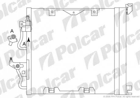 Радиатор кондиционера Polcar 5509K8C4 (фото 1)