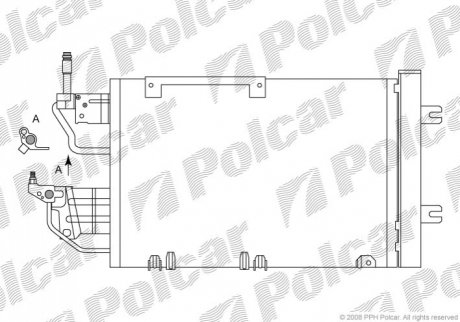 Радиатор кондиционера Polcar 5509K8C5 (фото 1)